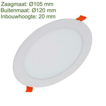 LED Inbouw Downlight 6W Slim 105mm 420lm Euro stekker beschikbaar voor biedingen
