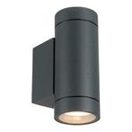 LED Buiten spot Nubia IP44 2x GU10 Antarciet Netstroom, Maison & Meubles, Lampes | Spots, Plafondspot of Wandspot, Verzenden