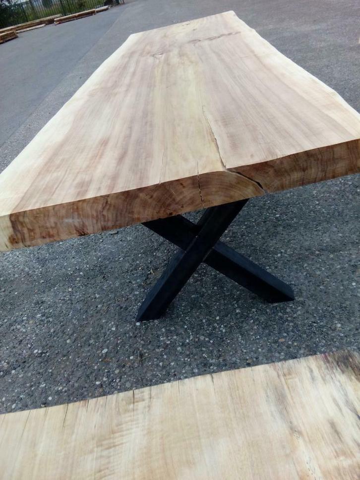 Boomstamtafels, tafelbladen uit boomstam, massief exclusief, Huis en Inrichting, Tafels | Eettafels, 100 tot 150 cm, 200 cm of meer