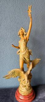 sculptuur, Art Nouveau statue - Star - 68 cm - Zamak, Antiek en Kunst
