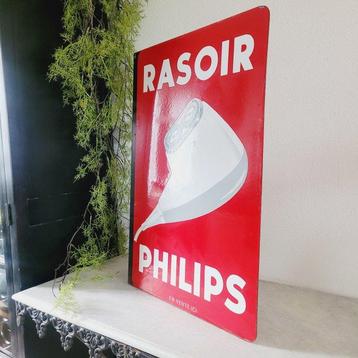 In Topstaat: Philips, Dubbelzijdig, Emaille Reclamebord,