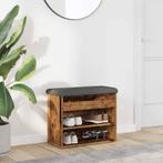 vidaXL Schoenenbank 62x32x50 cm bewerkt hout oud houtkleurig, Huis en Inrichting, Overige Huis en Inrichting, Verzenden, Nieuw