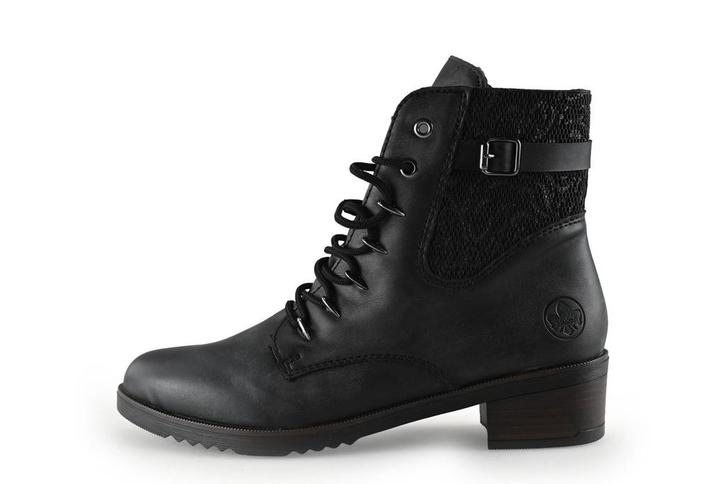 Rieker veterboots in maat 40 Zwart | 15% korting, Kleding | Dames, Schoenen, Zwart, Zo goed als nieuw, Overige typen, Verzenden
