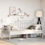 vidaXL Ligbedframe Wit 90x200 cm Staal, Huis en Inrichting, Slaapkamer | Bedden, Verzenden, Nieuw