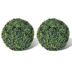 vidaXL Kunstplanten buxusbol 2 st 27 cm, Verzenden, Nieuw