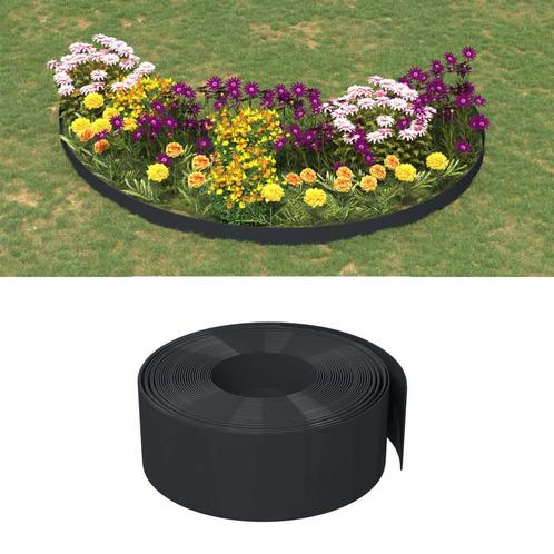 vidaXL Tuinranden 2 st 10 m 20 cm polyetheen zwart, Tuin en Terras, Bielzen en Borduren, Nieuw, Verzenden