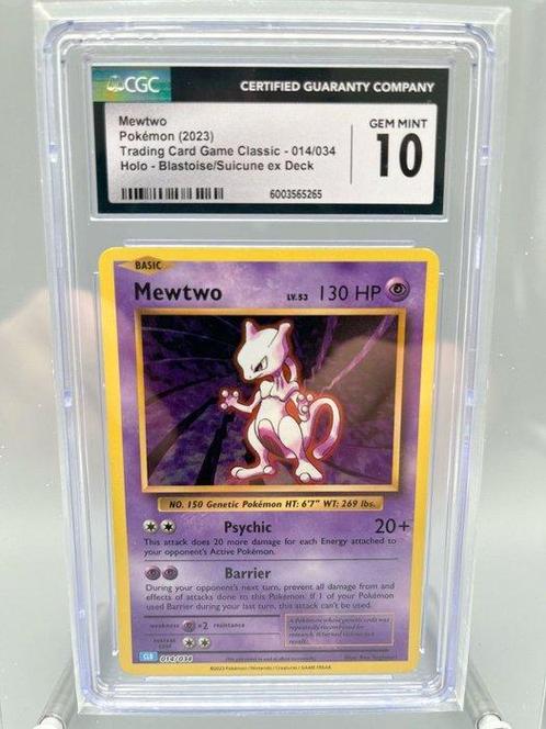The Pokémon Company Graded card - Mewtwo Holo - CGC 10, Hobby en Vrije tijd, Verzamelkaartspellen | Pokémon