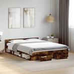 vidaXL Bedframe met lades bewerkt hout gerookt eikenkleurig, Huis en Inrichting, Slaapkamer | Bedden, Verzenden, Nieuw