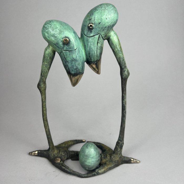 Iwona Krajnik (XX-XXI) - Toucans- In Love . Bronze, Antiek en Kunst, Kunst | Designobjecten