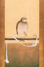 Paneel - Papier, Hout, Een geschilderd paneel op papier dat, Antiek en Kunst