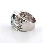 Ring - 18 karaat Witgoud - 7.80ct. tw. Aquamarijn - Diamant, Handtassen en Accessoires, Nieuw