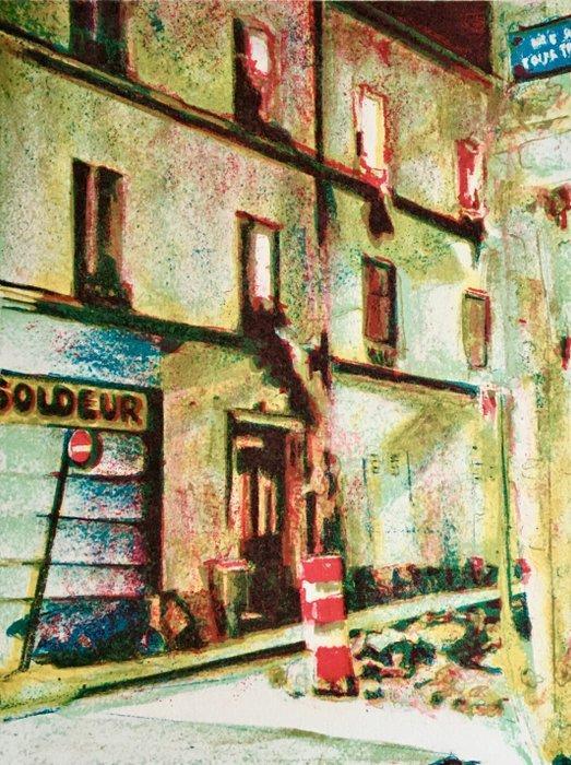 Jean-Jacques Ostier (1945-2011) - Rue Ramponeau, Paris -, Antiquités & Art, Antiquités | Autres Antiquités