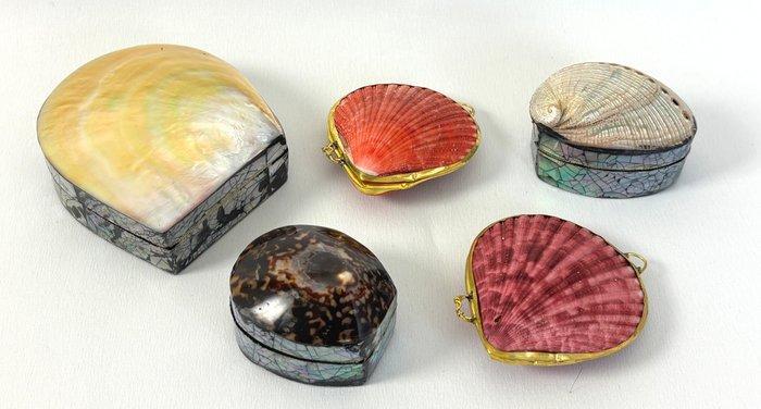 geen merk - Schelpendoosjes - Sieradendoosje, Antiek en Kunst, Curiosa en Brocante