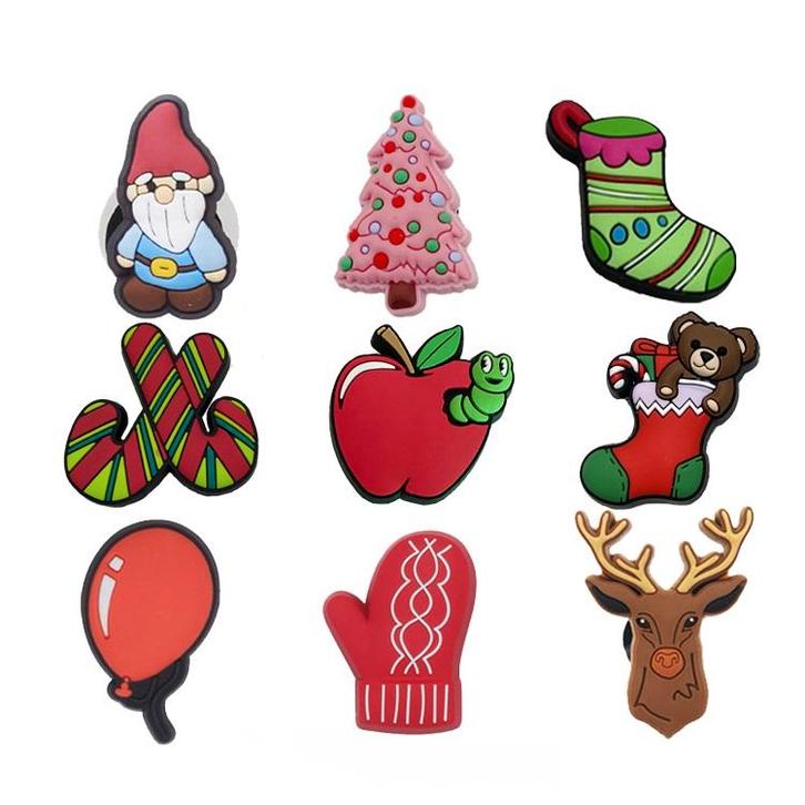 Kerst Charms Pins Accessoires 9 stuks Geschikt voor Crocs, Verzamelen, Overige Verzamelen, Verzenden