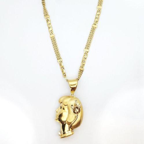 2-delige sieradenset - 18 karaat Geel goud Saffier - Parel, Handtassen en Accessoires, Antieke sieraden