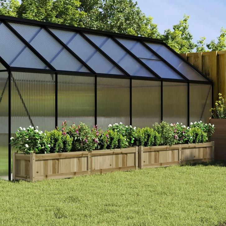 vidaXL Plantenbakken 2 st cm geïmpregneerd hout, Jardin & Terrasse, Pots de fleurs, Envoi