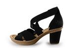 Rieker Sandalen in maat 37 Zwart | 5% extra korting, Verzenden, Zwart, Sandalen of Muiltjes, Zo goed als nieuw