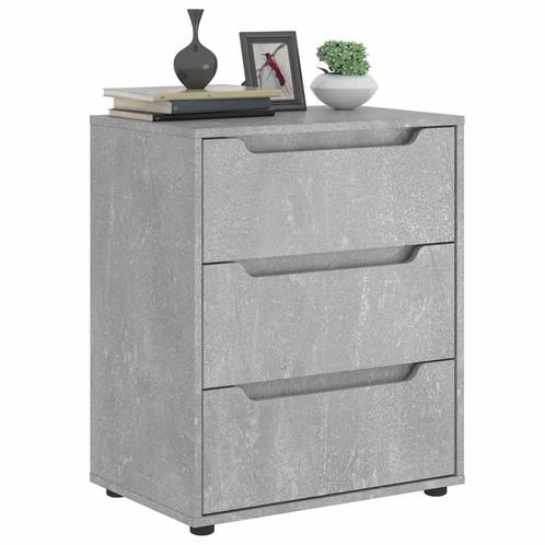 vidaXL Dressoir 60x40x73 cm spaanplaat betongrijs betongrijs, Huis en Inrichting, Kasten | Overige, Nieuw, Verzenden