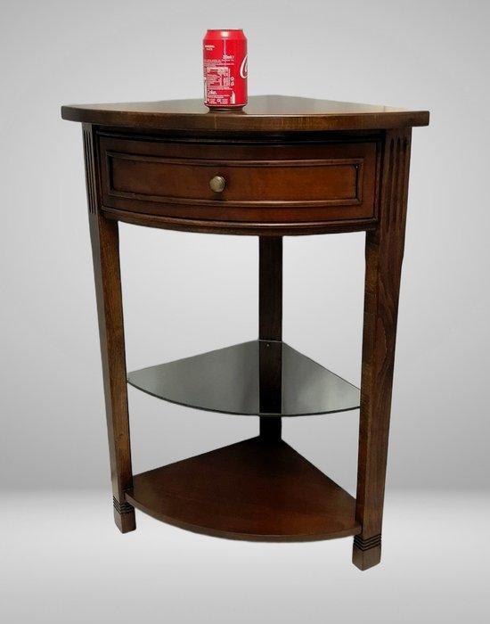 Haagse school tafel - Tafel - Kwartcirkeldesign - Notenhout, Antiquités & Art, Curiosités & Brocante