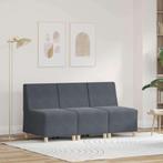 vidaXL Modulaire Sofa Eenheid Armless 3 pcs Donkergrijs, Huis en Inrichting, Verzenden, Nieuw