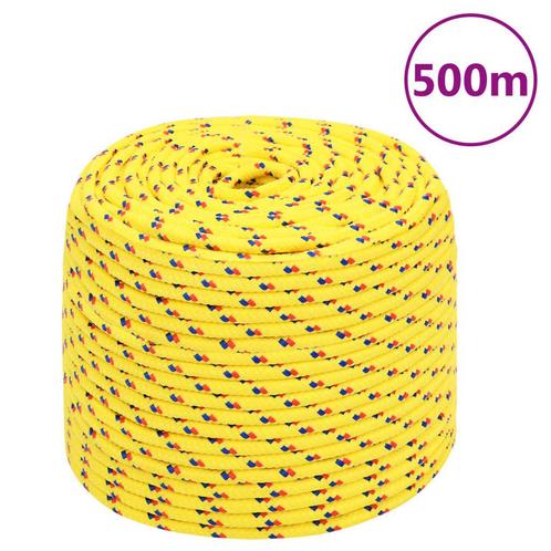 vidaXL Boottouw 8 mm 500 m polypropyleen geel, Doe-het-zelf en Bouw, IJzerwaren en Bevestigingsmiddelen, Nieuw, Verzenden