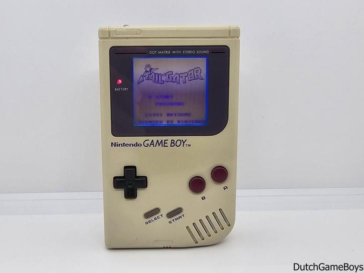 Gameboy Classic - Console + Ips Screen + Backlight, Games en Spelcomputers, Spelcomputers | Nintendo Game Boy, Gebruikt, Verzenden