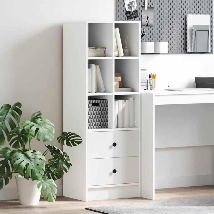 vidaXL Highboard met lade Wit 45,5 x 34 x 127 cm Bewerkt, Huis en Inrichting, Kasten | Dressoirs, Nieuw, Verzenden