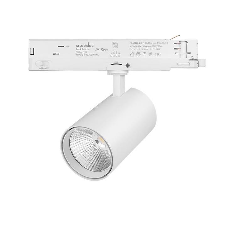 Luxar 3-Fase DALI Railspot 30W CCT Wit, Huis en Inrichting, Lampen | Plafondlampen, Nieuw, Verzenden