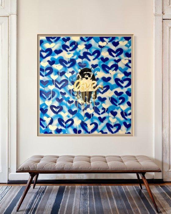 Timo Wedell - Sea Ape Like Banksy - XL · No Reserve, Antiek en Kunst, Kunst | Schilderijen | Modern