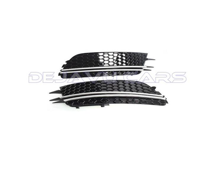 RS6 Look Mistlamp roosters Silver/Black voor Audi A6 C7, Auto diversen, Tuning en Styling, Ophalen of Verzenden