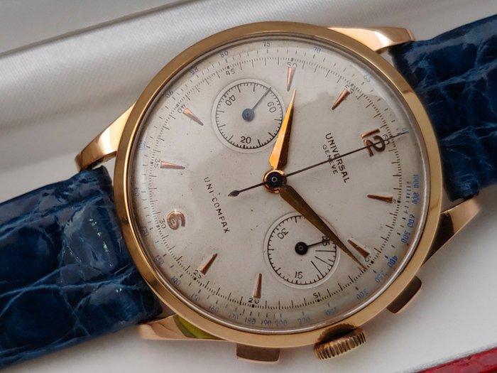 Universal Genève - Uni-Compax Chronographe Gold 18kt -, Handtassen en Accessoires, Horloges | Heren