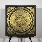 Painting of Tibetan Tradition - Mandala Kalachakra - Wheel, Huis en Inrichting, Nieuw