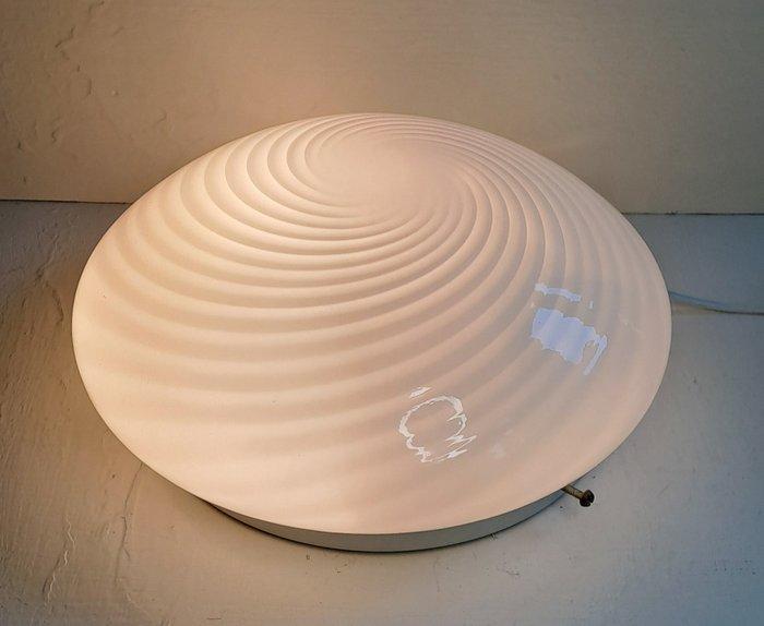 Lamp - Glas, Metaal - Vintage swirl lamp, Antiek en Kunst, Kunst | Designobjecten