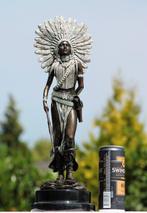 sculptuur, Indian gepatineerd brons - 46 mm - brons marmer, Antiek en Kunst