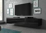 TV-Meubel Hoogglans Zwart - Hangend of staand - 200x32x43 cm