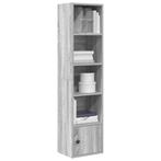 vidaXL Boekenkast 31x24x127 cm bewerkt hout grijs sonoma, Huis en Inrichting, Kasten | Boekenkasten, Verzenden, Nieuw