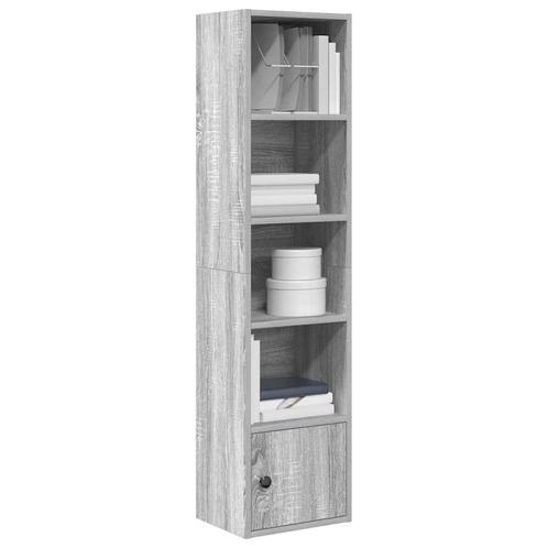 vidaXL Boekenkast 31x24x127 cm bewerkt hout grijs sonoma, Huis en Inrichting, Kasten | Boekenkasten, Nieuw, Verzenden