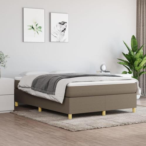 vidaXL Sommier Ã  lattes de lit avec matelas Taupe, Huis en Inrichting, Slaapkamer | Bedden, Verzenden