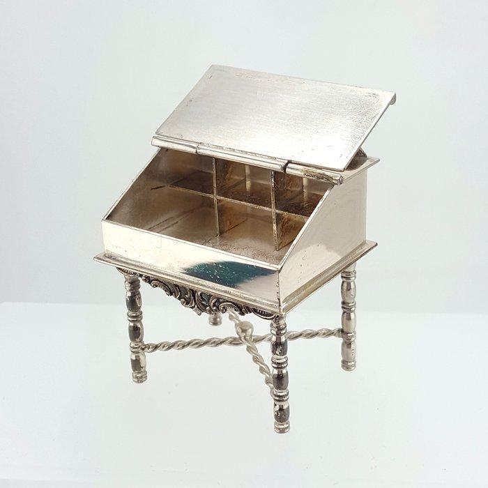 Personnage miniature - Miniatuur secretaire voor poppenhuis, Antiek en Kunst, Antiek | Zilver en Goud