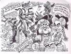 Pentekening Amerika - Berouw (lijst optie, Tekeningen), Antiek en Kunst, Verzenden