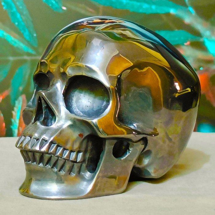 Buitengewoon menselijk schedel, met de hand gesneden uit, Antiek en Kunst, Curiosa en Brocante