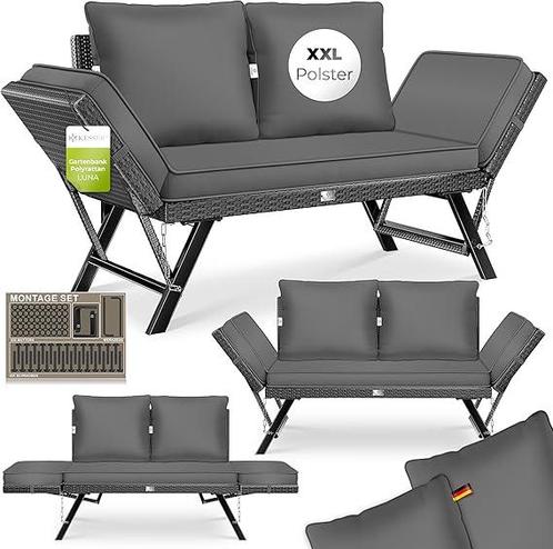 KESSER® Polyrotan tuinbank - Weerbestendig - Inc. Kussens -, Huis en Inrichting, Woonaccessoires | Overige, Verzenden