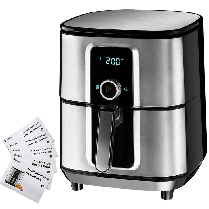 tectake Airfryer Ben 10,2 l - zilver, Elektronische apparatuur, Frituurpannen, Verzenden
