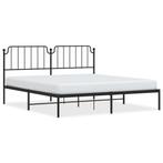 Zwart Bed met Hoofdbord 180x200 | OP = OP - 40% Korting!, Huis en Inrichting, Verzenden, 180 cm, 200 cm, Metaal