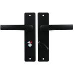 Ami Kortschild WC63/8 Met Deurklink Blok aluminium zwart, Nieuw