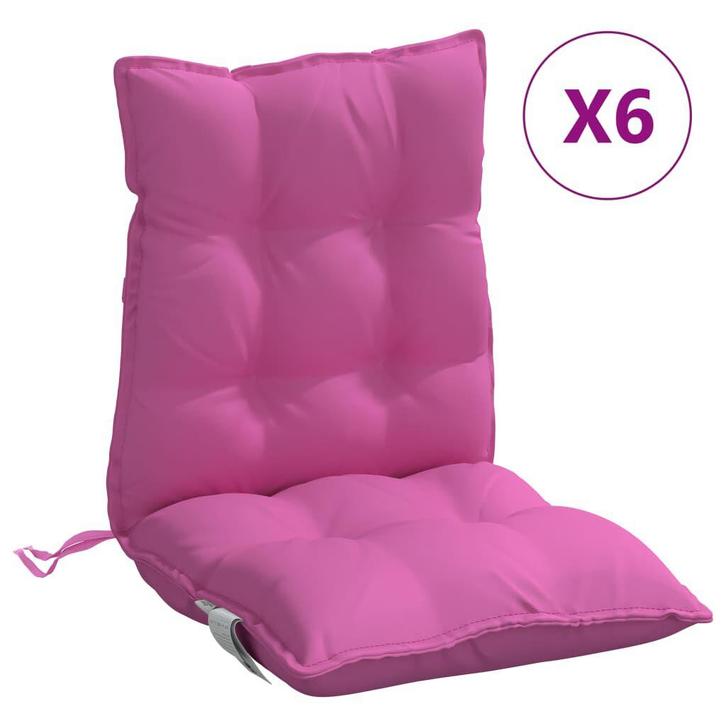 Tuinkussens Roze Lage Rug 6st | Retour Deal | 40%, Tuin en Terras, Tuinmeubel-accessoires, Nieuw, Verzenden