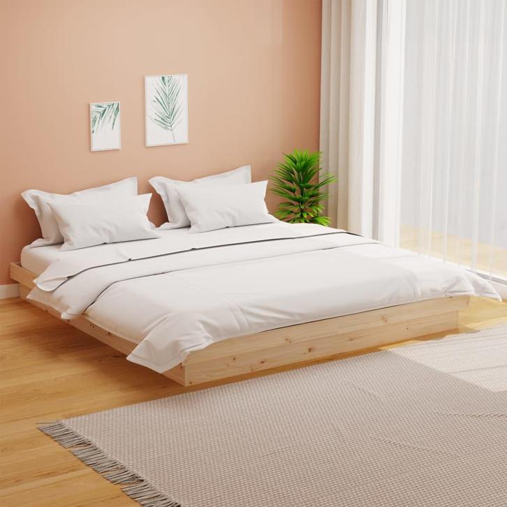 vidaXL Bedframe massief hout 180x200 cm, Maison & Meubles, Chambre à coucher | Lits, Envoi