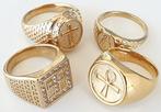 4 Religieuze ringen - Egyptische kruis, Latijnse kruisen (2), Antiek en Kunst