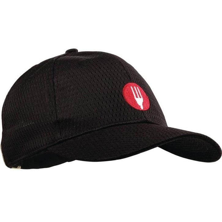 Baseball cap zwart | Polyester/katoen | Universele maat, Zakelijke goederen, Horeca | Keukenapparatuur, Nieuw in verpakking, Verzenden