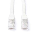 Netwerkkabel | Cat6a U/UTP | 3 meter (100% koper, Plat, Wit), Computers en Software, Verzenden, Nieuw